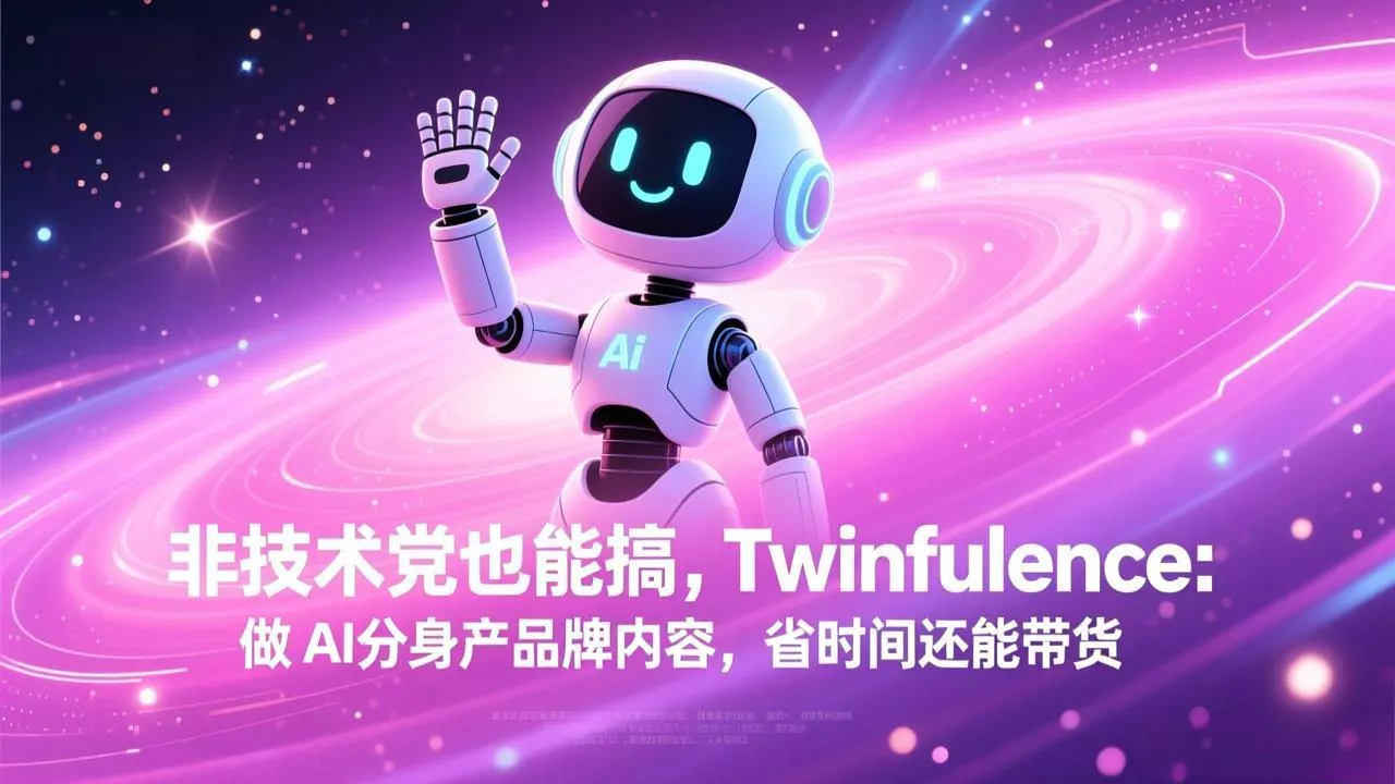 非技术党也能搞!Twinfluence:做 AI 分身产品牌内容,省时间还能带货 非技术党也能搞!Twinfluence:做 AI 分身产品牌内容,省时间还能带货