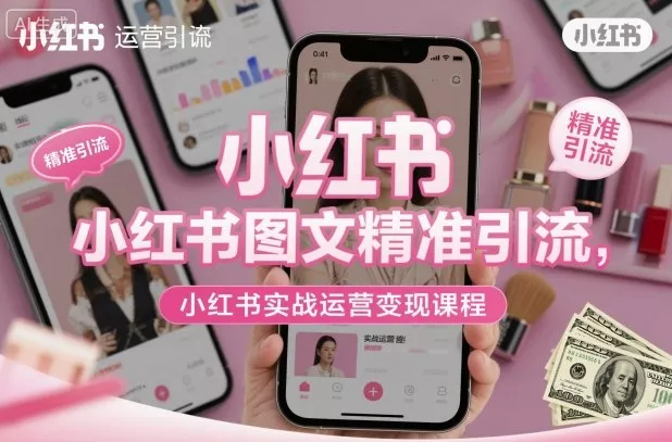 小红书图文精准引流，小红书实战运营变现课程 - 项目资源网