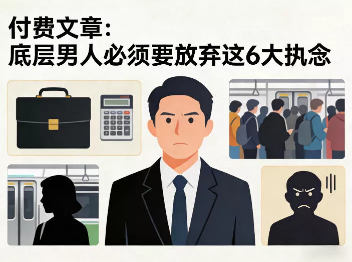 付费文章:底层男人必须要放弃这6大执念 付费文章:底层男人必须要放弃这6大执念
