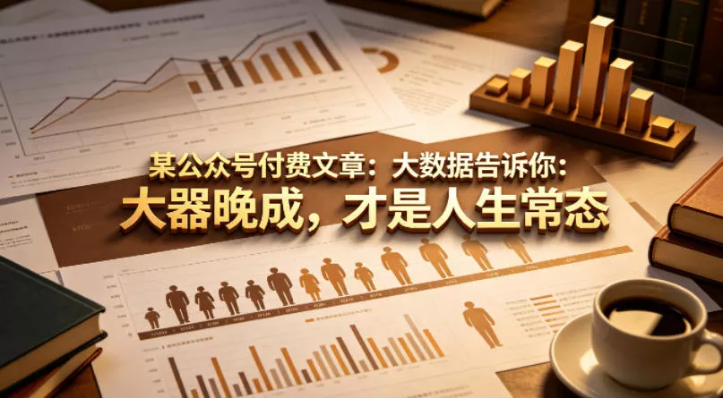 某公众号付费文章:大数据告诉你:大器晚成,才是人生常态 某公众号付费文章:大数据告诉你:大器晚成,才是人生常态