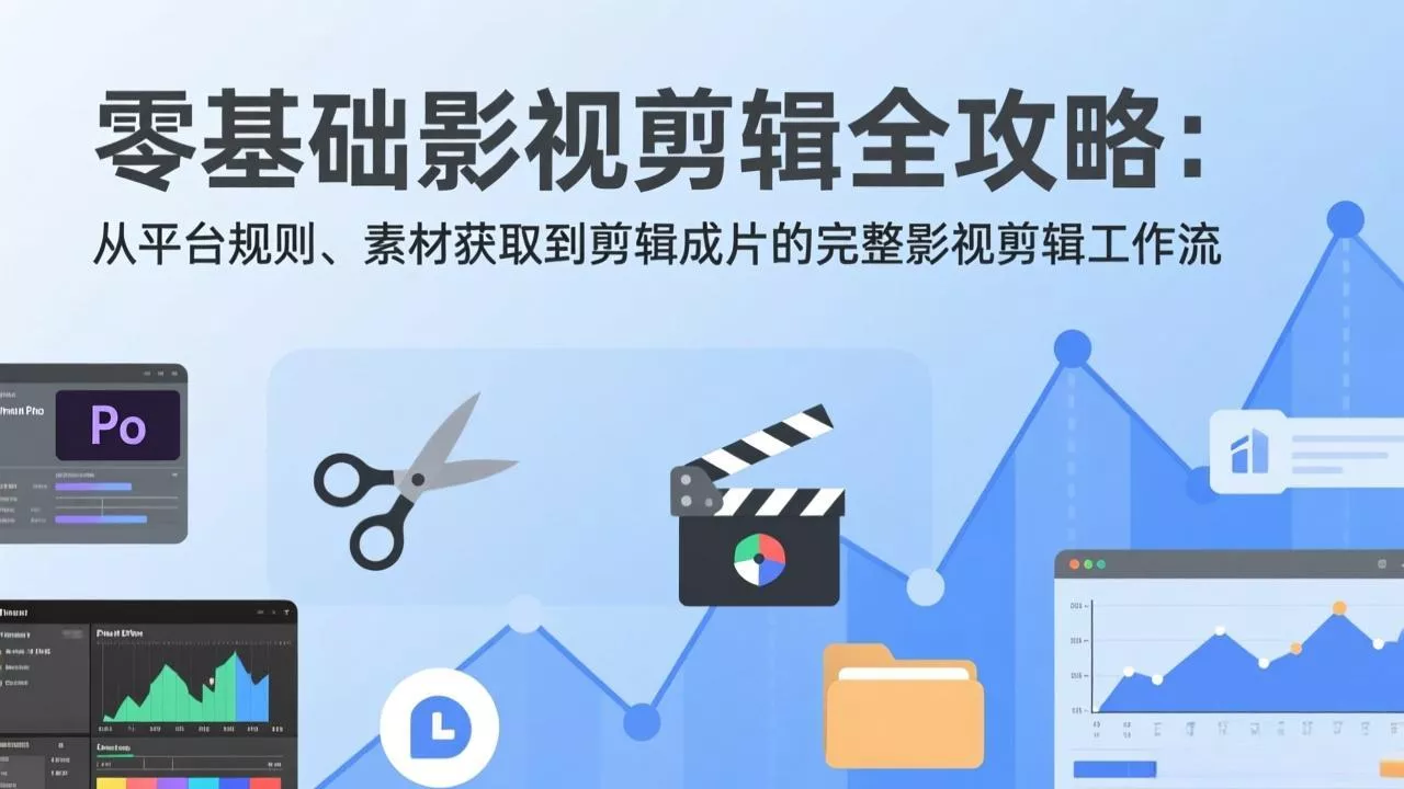 零基础影视剪辑全攻略：从平台规则、素材获取到剪辑成片的完整影视剪辑工作流 - 项目资源网