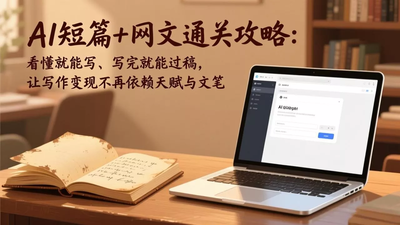 AI短篇+网文通关攻略:看懂就能写、写完就能过稿,让写作变现不再依赖天赋与文笔 AI短篇+网文通关攻略:看懂就能写、写完就能过稿,让写作变现不再依赖天赋与文笔