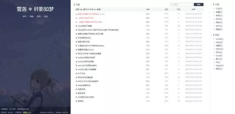 个人博客系统源码 雪落.溯雪Sxlog轻博客源码 - 项目资源网