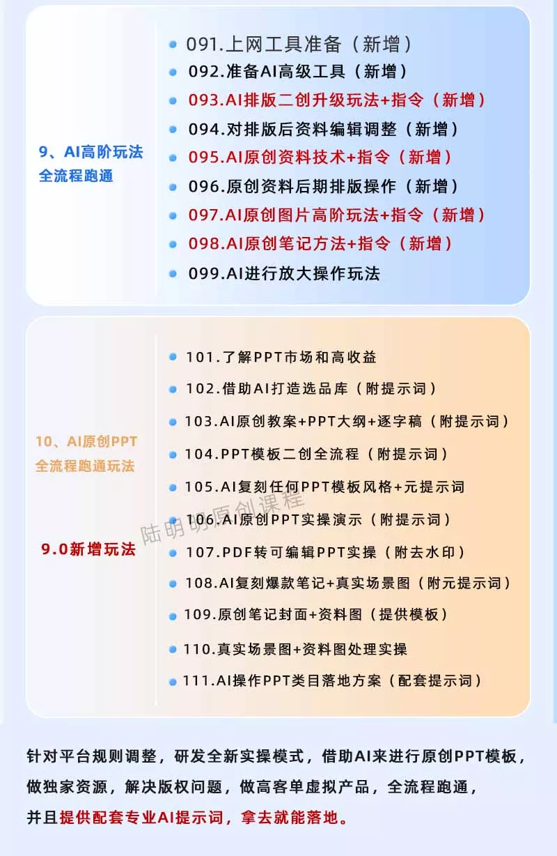 小红书虚拟项目特训班9.0，全面拥抱AI，批量产出原创PPT货源，单品/单店纯利润几万到几十W