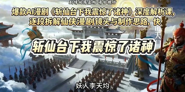 爆款AI漫剧《斩仙台下我震惊了诸神》深度解析课,逐段拆解仙侠漫剧镜头与制作思路,快速复刻爆款创作模式 爆款AI漫剧《斩仙台下我震惊了诸神》深度解析课,逐段拆解仙侠漫剧镜头与制作思路,快速复刻爆款创作模式