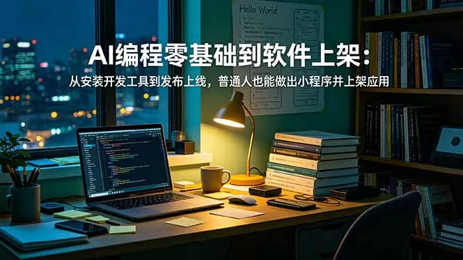 AI编程零基础到软件上架：从安装开发工具到发布上线，普通人也能做出小程序并上架应用商店 - 项目资源网