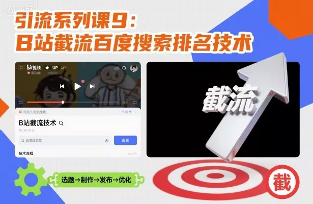 引流系列课9：B站截流百度搜索排名技术 - 项目资源网