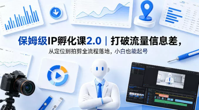 保姆级IP孵化课2.0|打破流量信息差,从定位到拍剪全流程落地,小白也能起号 保姆级IP孵化课2.0|打破流量信息差,从定位到拍剪全流程落地,小白也能起号