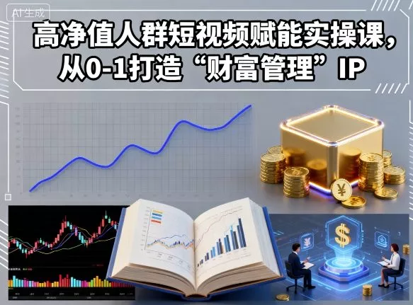 高净值人群短视频赋能实操课，从0-1打造“财富管理”IP - 项目资源网