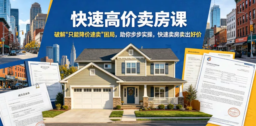 快速高价卖房课,破解“只能降价速卖”困局,助你步步实操,快速卖房卖出好价(更新2026) 快速高价卖房课,破解“只能降价速卖”困局,助你步步实操,快速卖房卖出好价(更新2026)