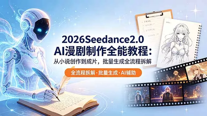 2026Seedance2.0 AI制作全能教程:从小说创作到成片,批量生成全流程拆解 2026Seedance2.0 AI制作全能教程:从小说创作到成片,批量生成全流程拆解