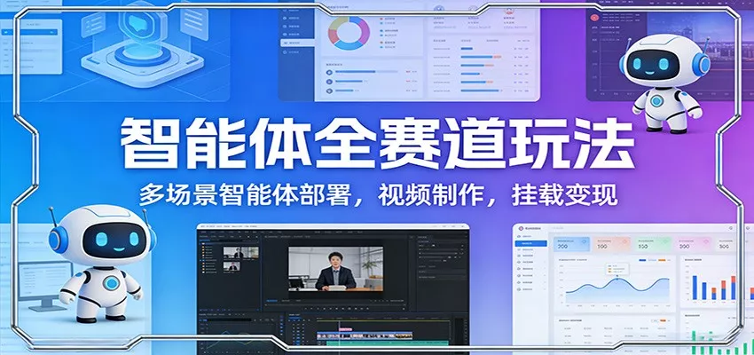 智能体全赛道玩法：多场景智能体部署，视频制作，挂载变现 - 项目资源网
