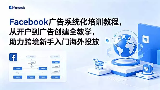 Facebook广告系统化培训教程,从开户到广告创建全教学,助力跨境新手入门海外投放 Facebook广告系统化培训教程,从开户到广告创建全教学,助力跨境新手入门海外投放