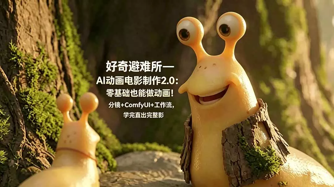好奇避难所—AI动画电影制作2.0：零基础也能做动画！分镜+ComfyUI+工作流，学完直出完整影片 - 项目资源网