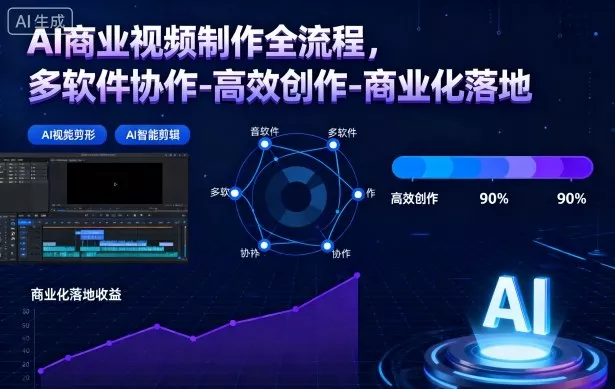 AI商业视频制作全流程2期,多软件协作-高效创作-商业化落地(更新) AI商业视频制作全流程2期,多软件协作-高效创作-商业化落地(更新)