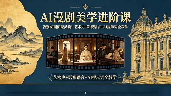 告别AI画面无灵魂!AI漫剧美学进阶课-更新,艺术史+影视语言+AI提示词全教学 告别AI画面无灵魂!AI漫剧美学进阶课-更新,艺术史+影视语言+AI提示词全教学