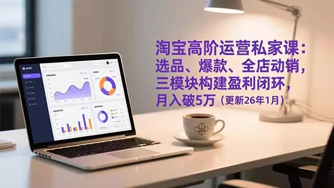淘宝高阶运营私家课:选品、爆款、全店动销,三模块构建盈利闭环,月入破5万(更新26年1月 淘宝高阶运营私家课:选品、爆款、全店动销,三模块构建盈利闭环,月入破5万(更新26年1月