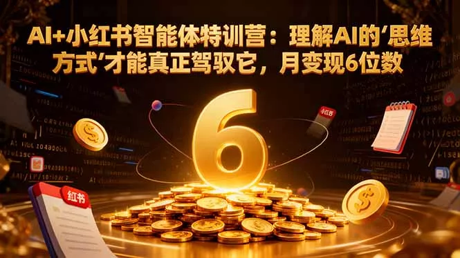 AI+小红书智能体特训营2.0:理解AI的思维方式才能真正驾驭它,月变现6位数(更新-结营课 AI+小红书智能体特训营2.0:理解AI的思维方式才能真正驾驭它,月变现6位数(更新-结营课