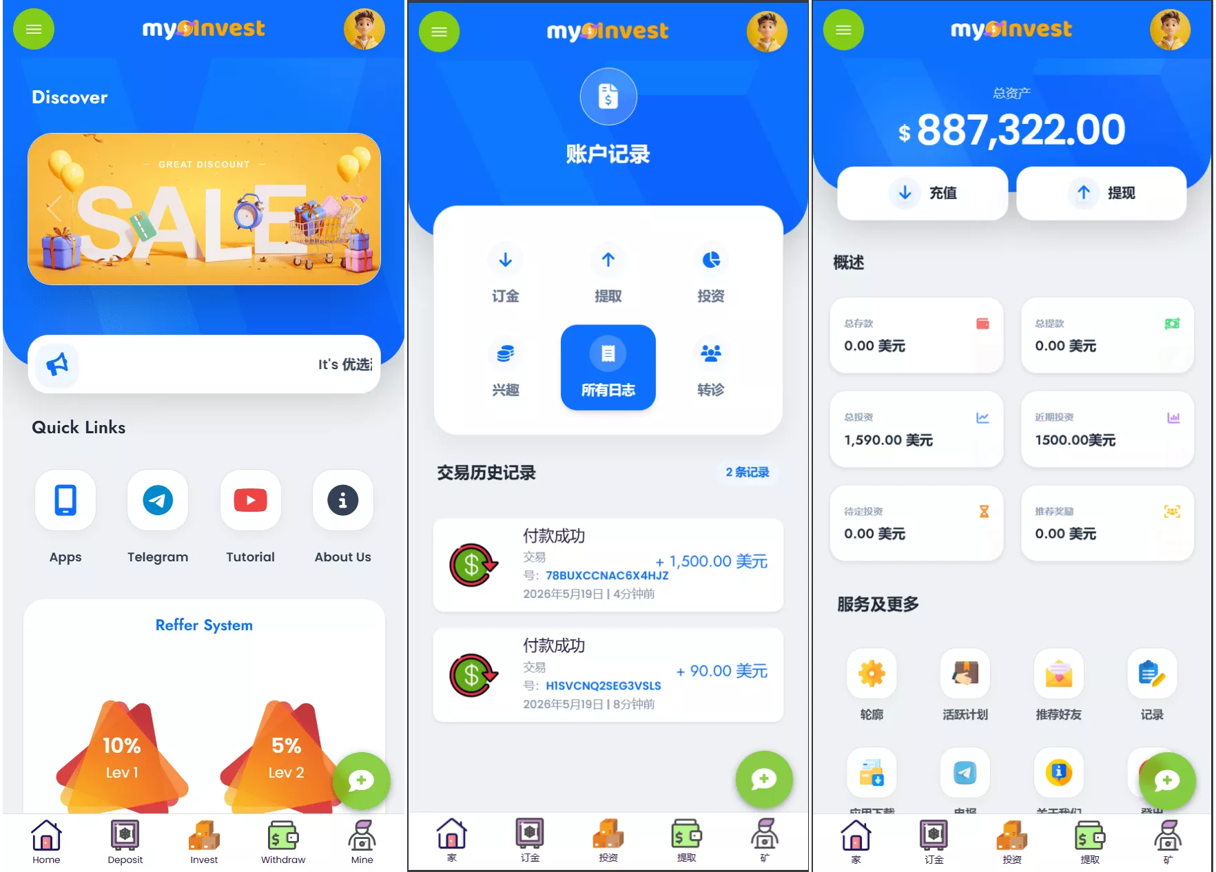 多语言自定义产品系统/企鹅养殖投资返利/一键安装 - 项目资源网
