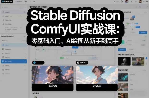 Stable Diffusion ComfyUI实战课:零基础入门,AI绘图从新手到高手 Stable Diffusion ComfyUI实战课:零基础入门,AI绘图从新手到高手