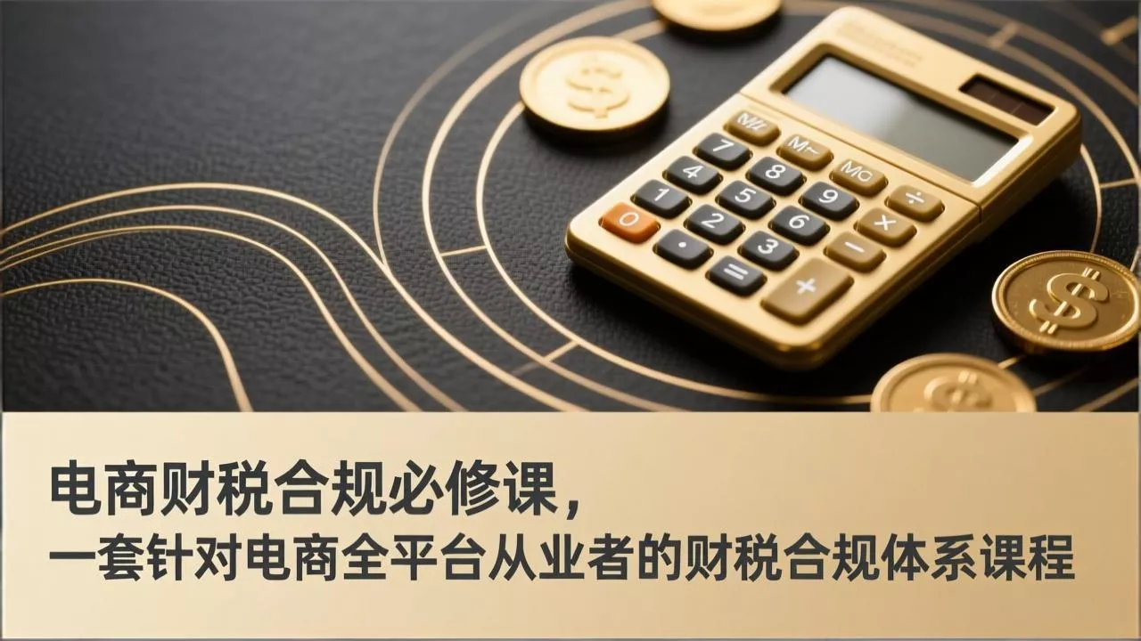 电商财税合规必修课，是一套针对电商全平台从业者的财税合规体系课程 - 项目资源网