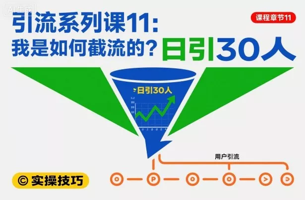 引流系列课11：我是如何截流的？日引30人【文档】 - 项目资源网