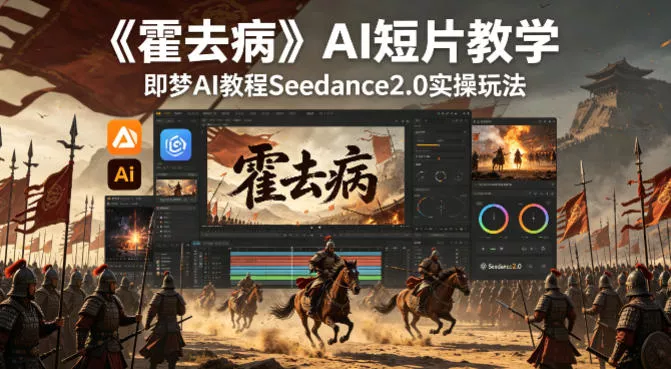 《霍去病》AI短片教学,即梦AI教程Seedance2.0实操玩法 《霍去病》AI短片教学,即梦AI教程Seedance2.0实操玩法