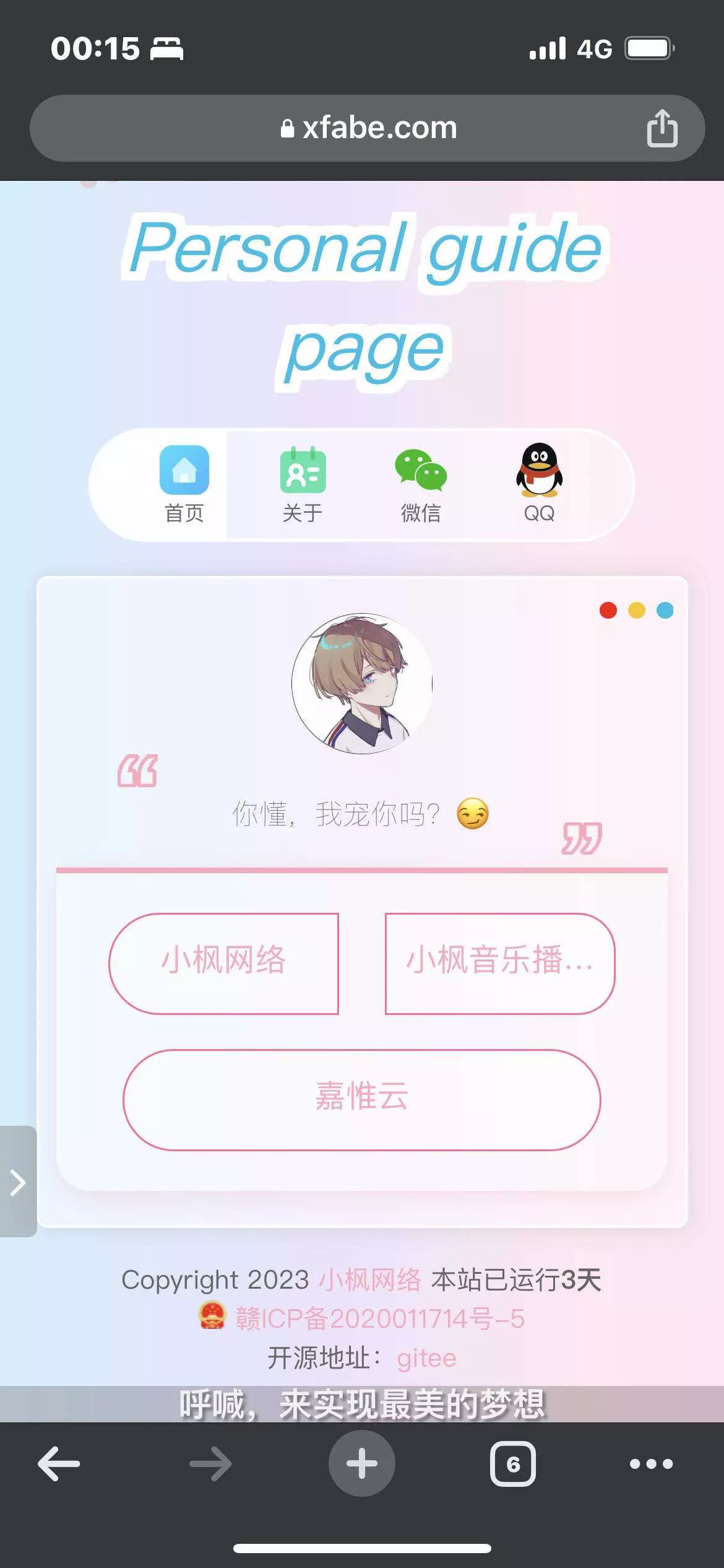图片[6] - 最新款小枫个人引导页 个人主页 - 项目资源网