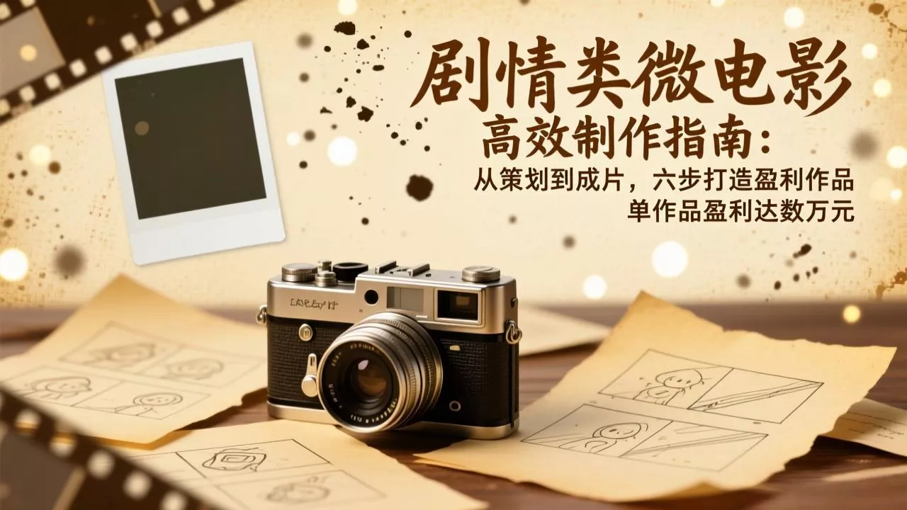 剧情类微电影高效制作指南：从策划到成片，六步打造盈利作品，单作品盈利达数万元 - 项目资源网