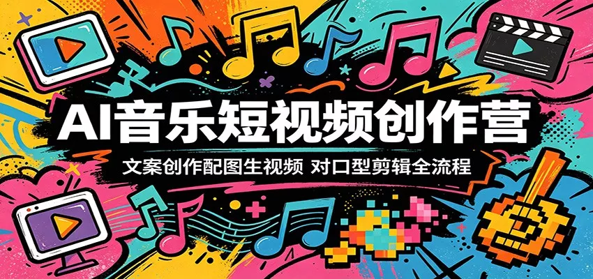 AI音乐短视频创作营：文案创作配图生视频，对口型剪辑全流程 - 项目资源网