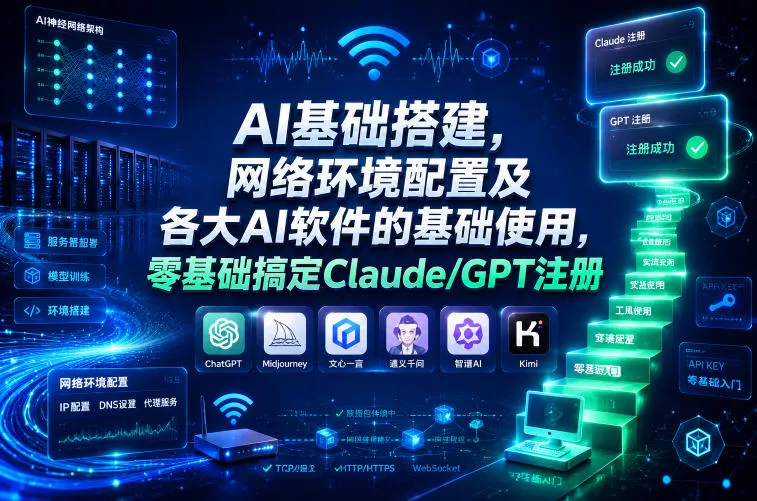AI基础搭建，网络环境配置及各大AI软件的基础使用，零基础搞定Claude/GPT注册 - 项目资源网
