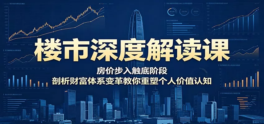楼市深度解读课：房价步入触底阶段，剖析财富体系变革教你重塑个人价值认知 - 项目资源网