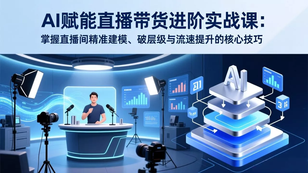 AI赋能直播带货进阶实战课:掌握直播间精准建模、破层级与流速提升的核心技巧 AI赋能直播带货进阶实战课:掌握直播间精准建模、破层级与流速提升的核心技巧