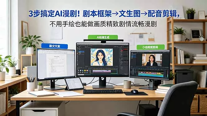 3步搞定AI漫剧!剧本框架→文生图→配音剪辑,不用手绘也能做画质精致剧情流畅漫剧 3步搞定AI漫剧!剧本框架→文生图→配音剪辑,不用手绘也能做画质精致剧情流畅漫剧