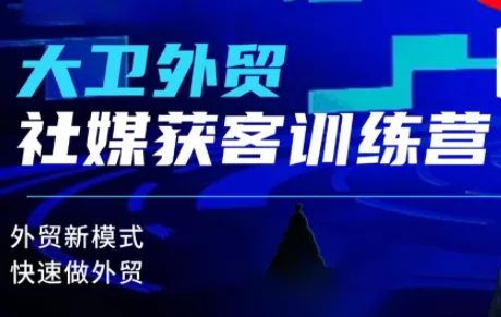 大卫老师·外贸社媒获客独家训练营(更新6月) 大卫老师·外贸社媒获客独家训练营(更新6月)