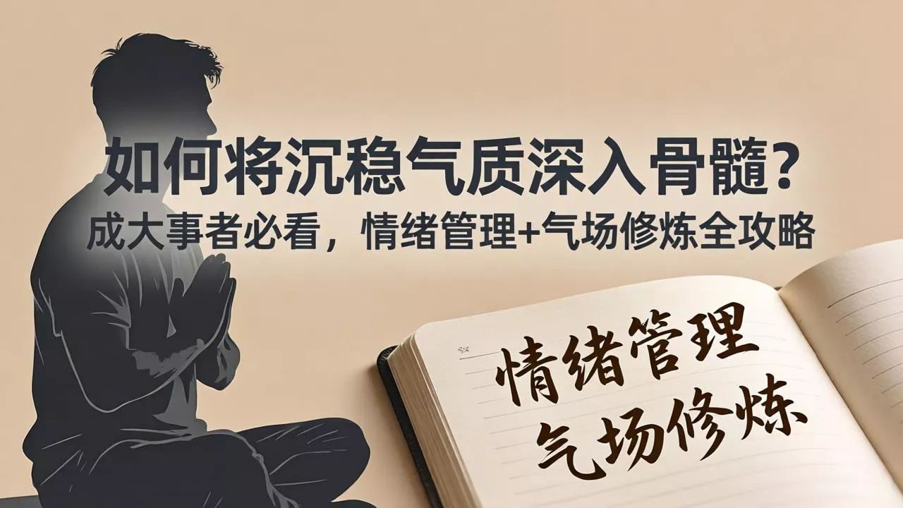 付费文章：如何将沉稳气质深入骨髓？成大事者必看，情绪管理+气场修炼全攻略 - 项目资源网