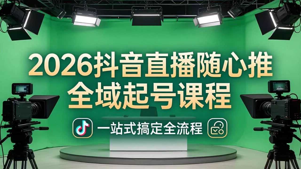 2026抖音直播随心推全域起号课程:一站式搞定直播起号、稳号、放量全流程(更新4月 2026抖音直播随心推全域起号课程:一站式搞定直播起号、稳号、放量全流程(更新4月