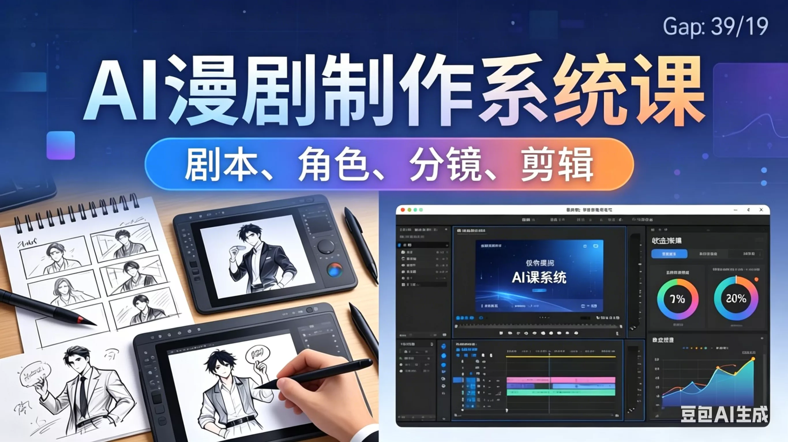 AI漫剧制作系统课:0基础从0到1学会AI制作,掌握剧本、角色、分镜、剪辑全套技能,轻松做号变现 AI漫剧制作系统课:0基础从0到1学会AI制作,掌握剧本、角色、分镜、剪辑全套技能,轻松做号变现