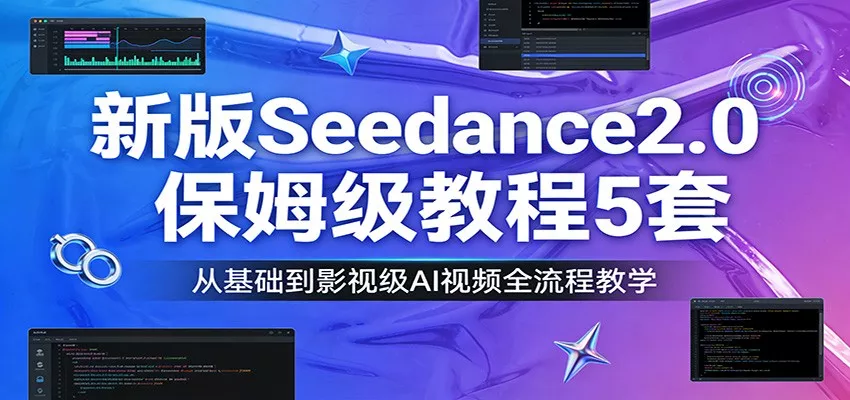 新版Seedance2.0保姆级教程5套：从基础到影视级AI视频全流程教学 - 项目资源网