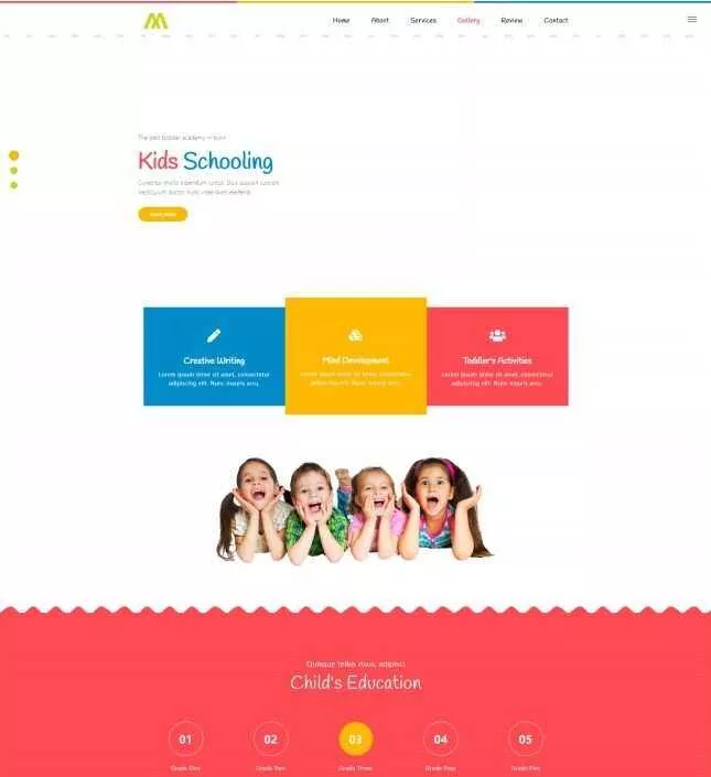 婴幼儿早教儿童培训机构网站HTML模板 - 项目资源网