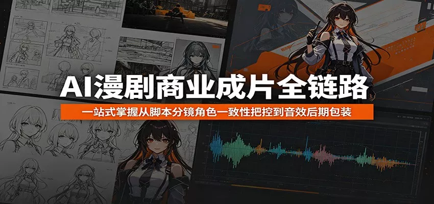 AI漫剧商业成片全链路：一站式掌握从脚本分镜角色一致性把控到音效后期包装 - 项目资源网