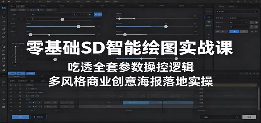 零基础SD智能绘图实战课：吃透全套参数操控逻辑，多风格商业创意海报落地实操 - 项目资源网