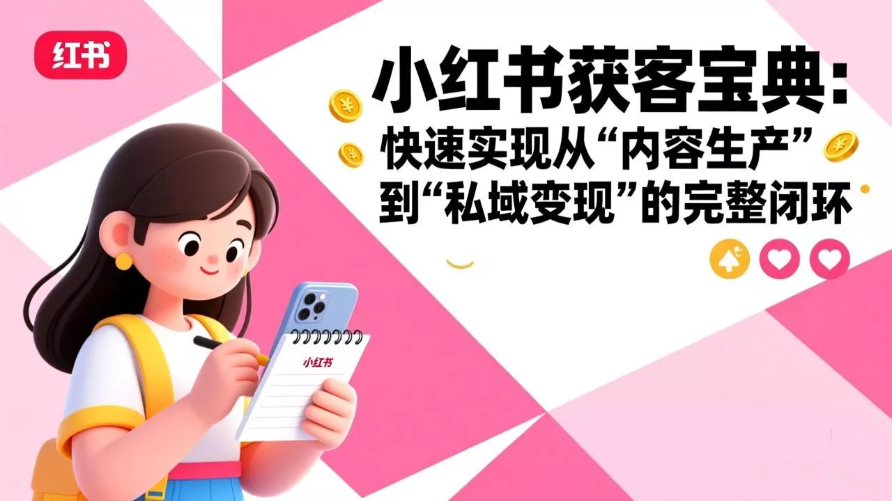 小红书获客宝典:快速实现从“内容生产”到“私域变现”的完整闭环 小红书获客宝典:快速实现从“内容生产”到“私域变现”的完整闭环