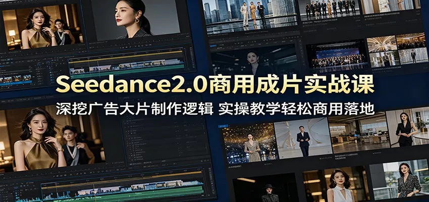 Seedance2.0商用成片实战课：深挖广告大片制作逻辑，实操教学轻松商用落地 - 项目资源网
