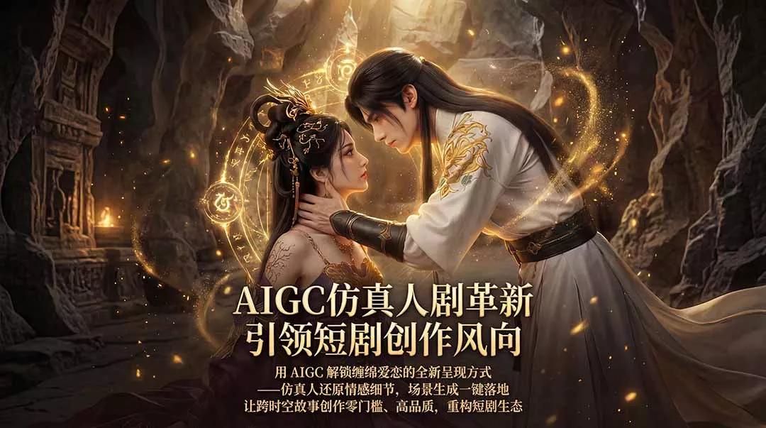 AIGC 仿真人短剧创作革新,解锁仙侠爱恋全新呈现,一键出高质场景,零门槛打造爆款剧集 AIGC 仿真人短剧创作革新,解锁仙侠爱恋全新呈现,一键出高质场景,零门槛打造爆款剧集