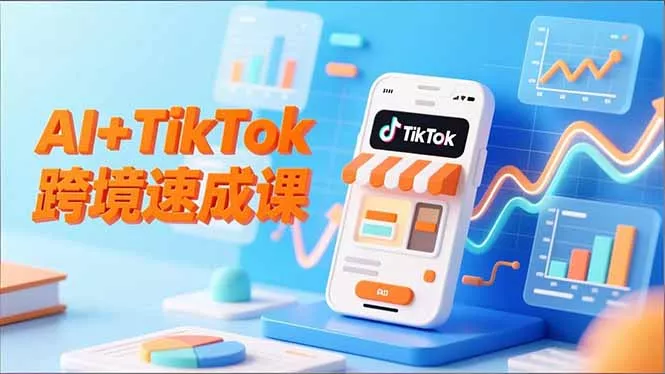 AI+TikTok跨境速成课，智能翻译、店铺定位、流程拆解，7天高效上线运营 - 项目资源网