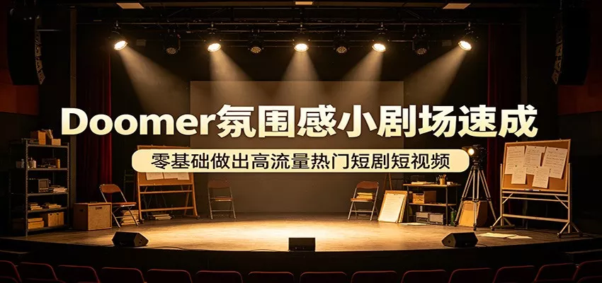 Doomer氛围感小剧场速成，零基础做出高流量热门短剧短视频 - 项目资源网