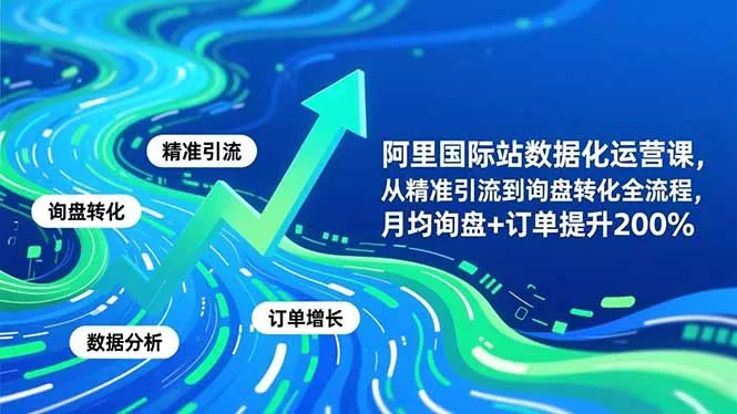 阿里国际站数据化运营课-3月,从精准引流到询盘转化全流程,月均询盘+订单提升200% 阿里国际站数据化运营课-3月,从精准引流到询盘转化全流程,月均询盘+订单提升200%