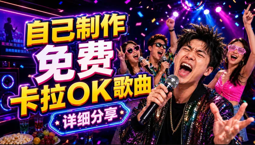 零基础AI制作免费卡拉OK视频教程,从歌曲生成、音轨分离到字幕制作、视频导出,手把手教学 零基础AI制作免费卡拉OK视频教程,从歌曲生成、音轨分离到字幕制作、视频导出,手把手教学