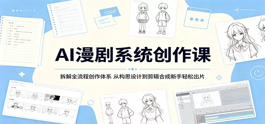 AI漫剧系统创作课：拆解全流程创作体系，从构思设计到剪辑合成新手轻松出片 - 项目资源网